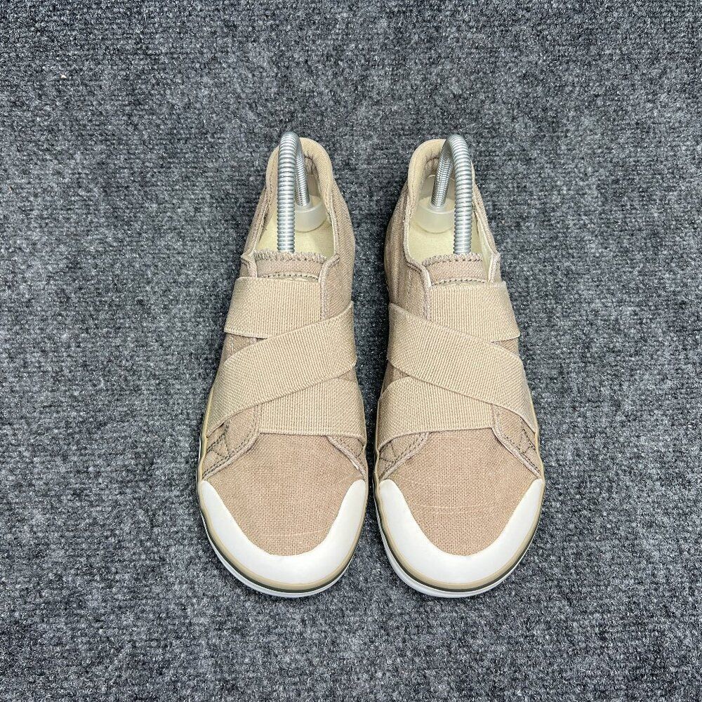 Keen Elsa III Shoes Womens Size 7.5 Tan Canvas Slip On Athletic Outdoor Sneakers - Picture 3 of 11